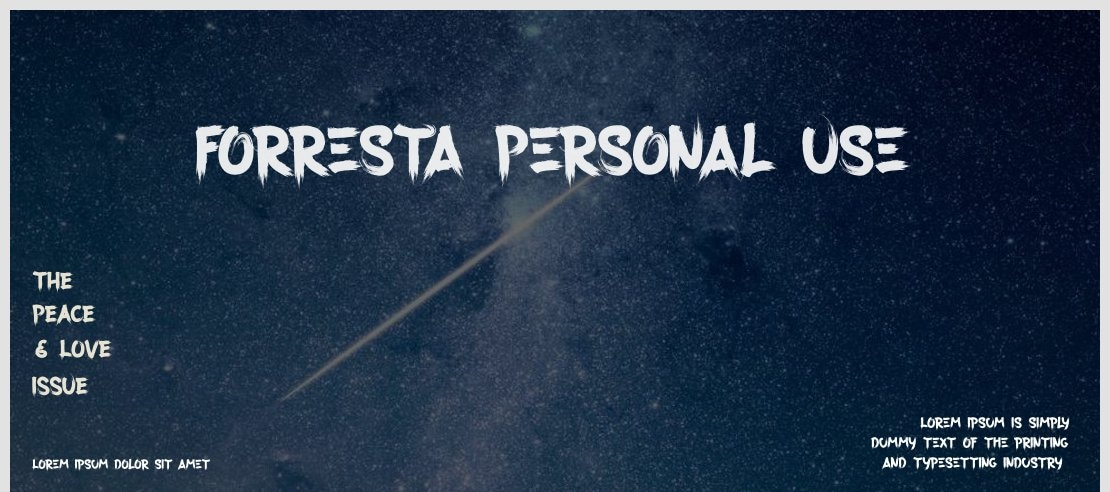 Forresta Personal Use Font