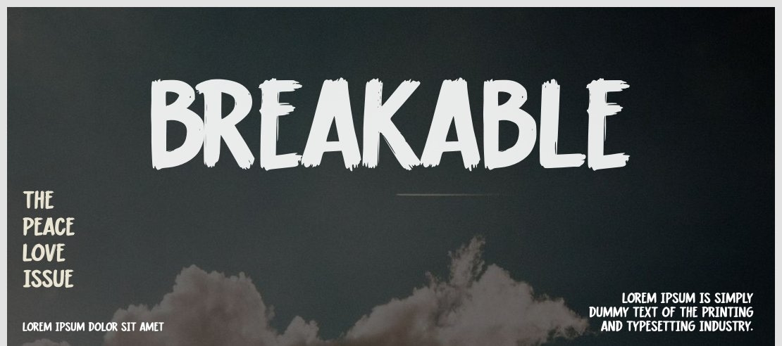 Breakable Font