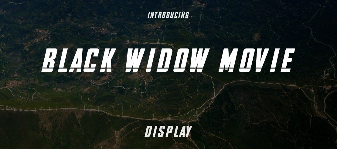 Black Widow Movie Font