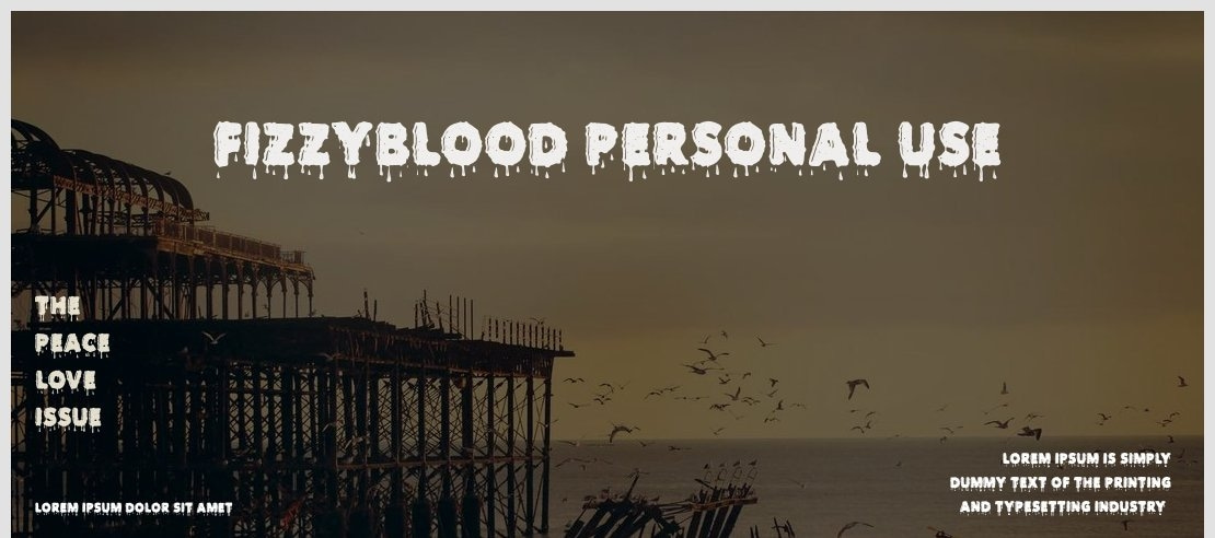 FIZZYBLOOD PERSONAL USE Font Family