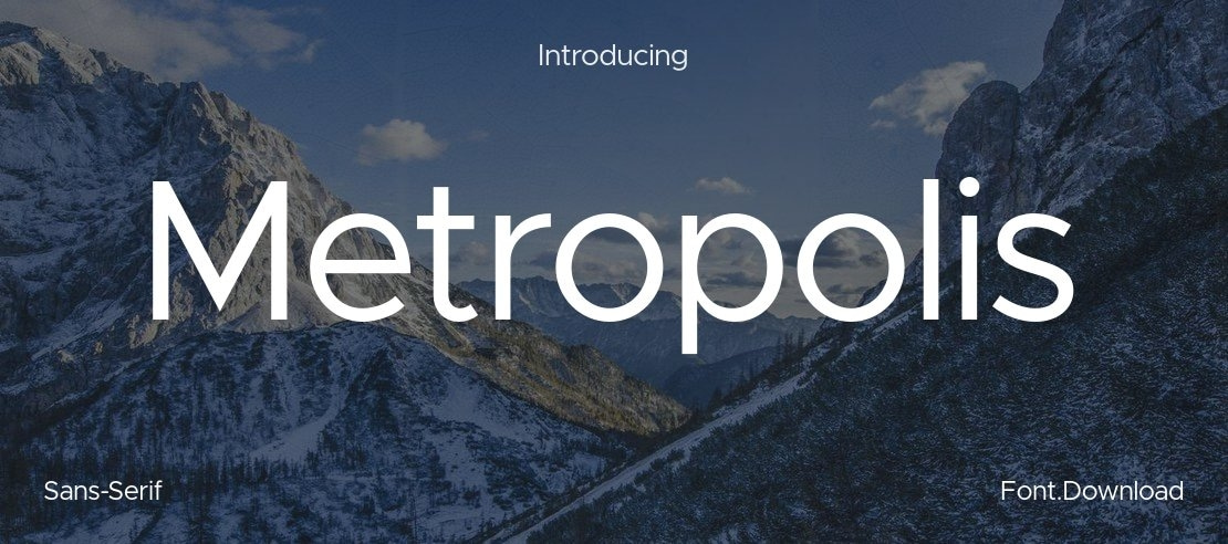 Metropolis Font Family