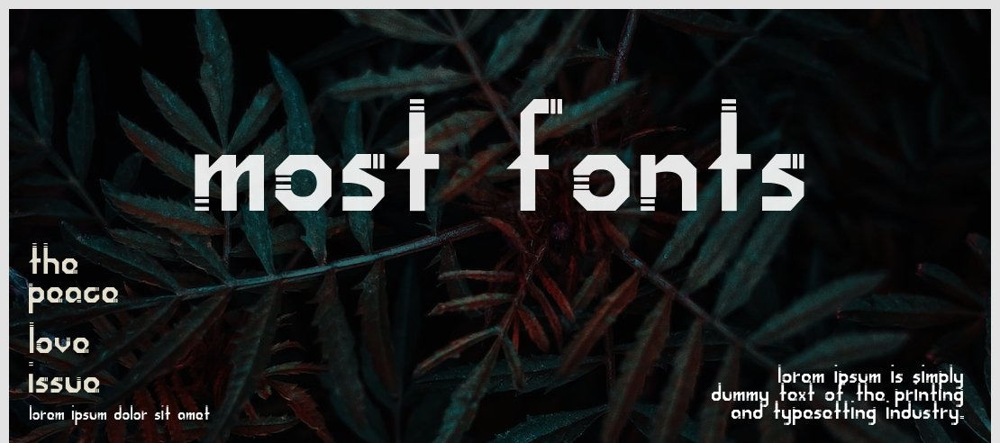 MOST FONTS Font Family