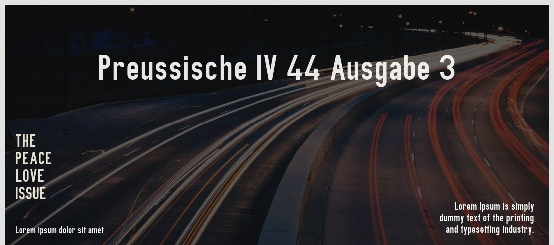 Preussische IV 44 Ausgabe 3 Font