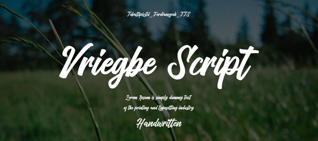 Vriegbe Script Font