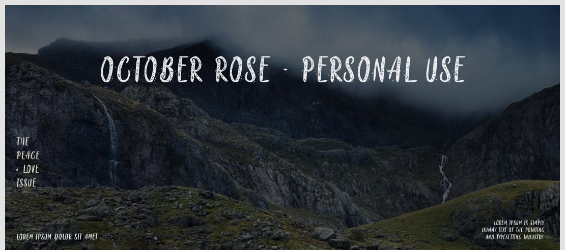 October Rose - Personal Use Font