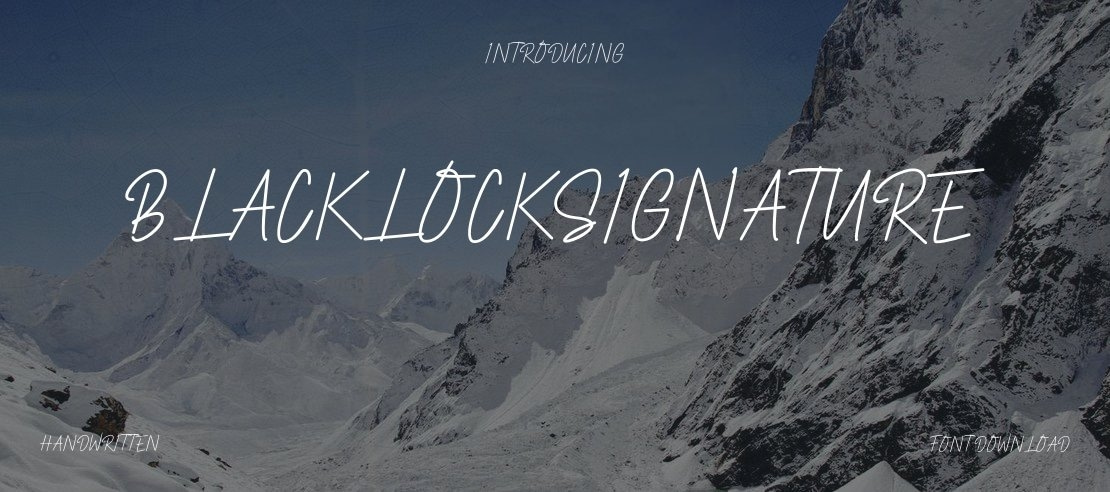 BlacklockSignature Font