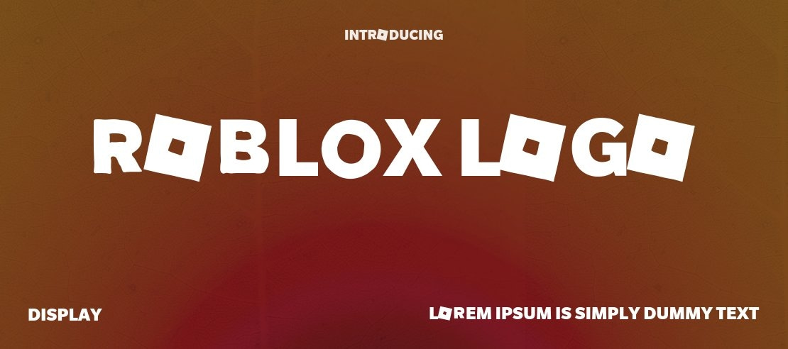 ROBL0X logo Font