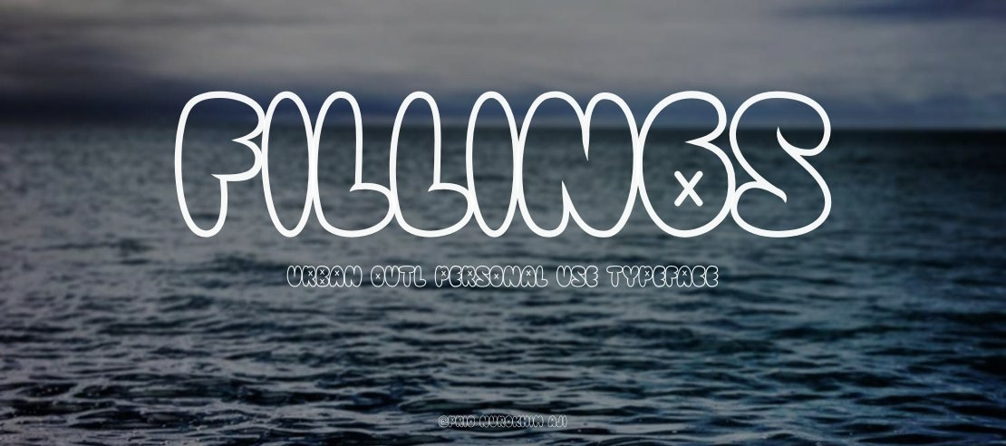 Fillings Urban Outl PERSONAL USE Font Family