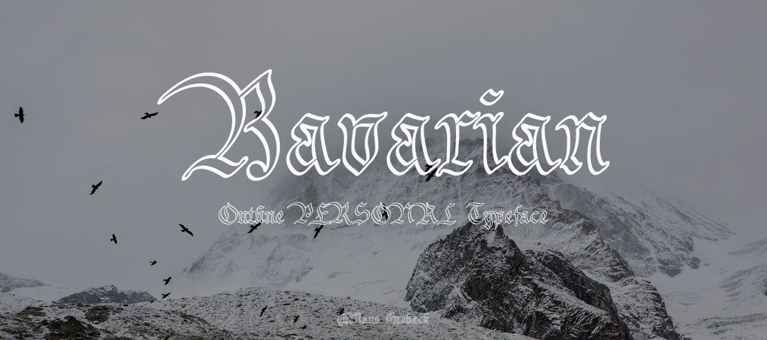 Bavarian Outline PERSONAL Font