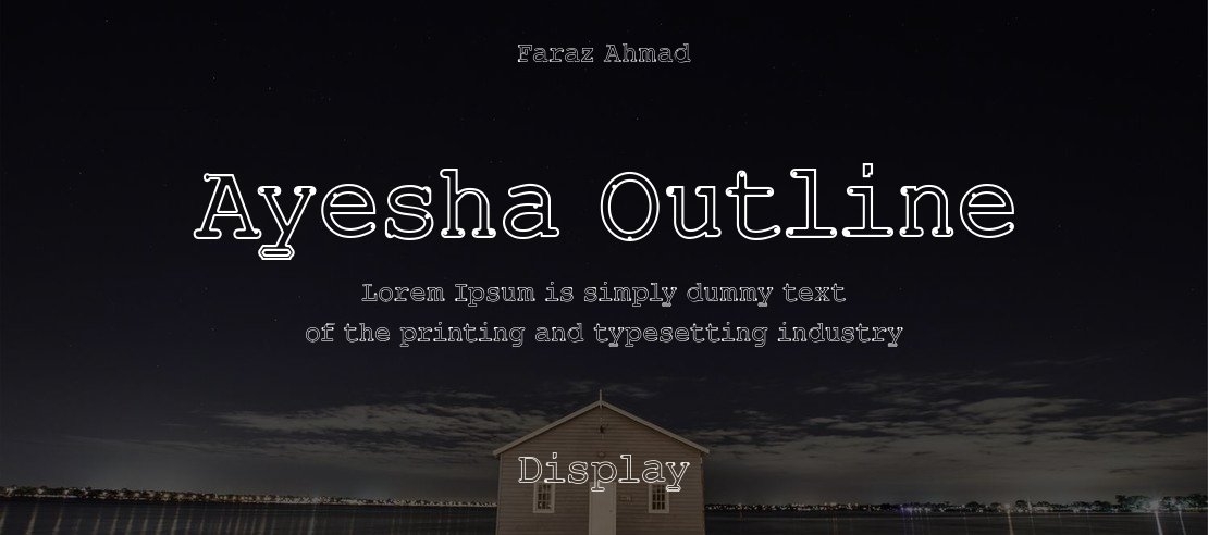 Ayesha Outline Font