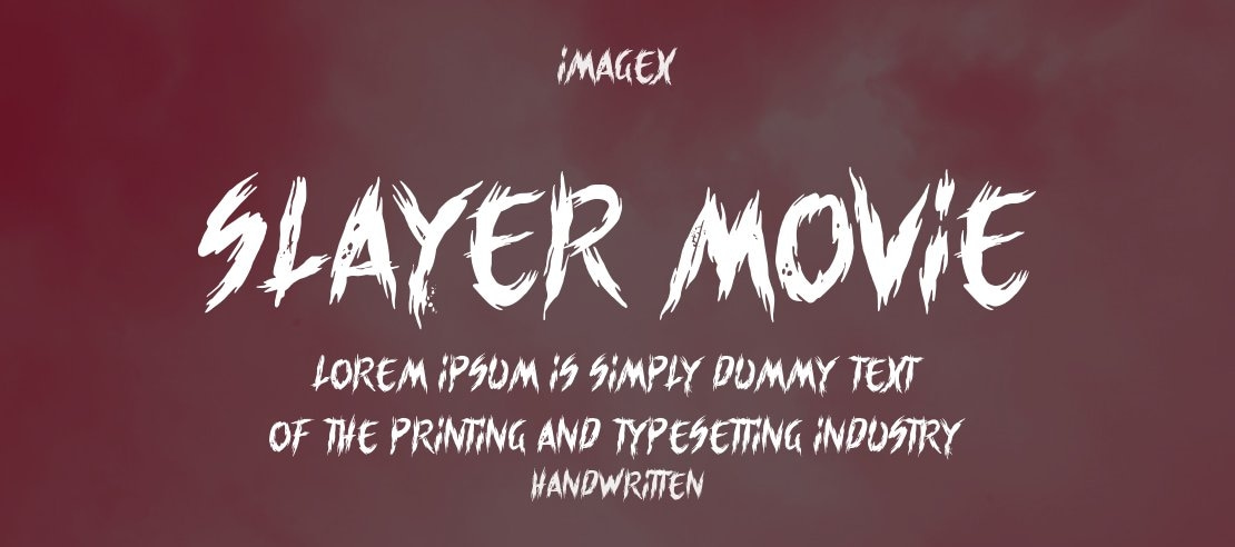 Slayer movie Font