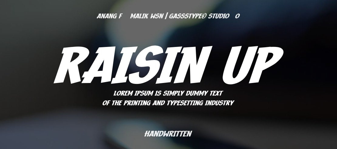 Raisin Up Font