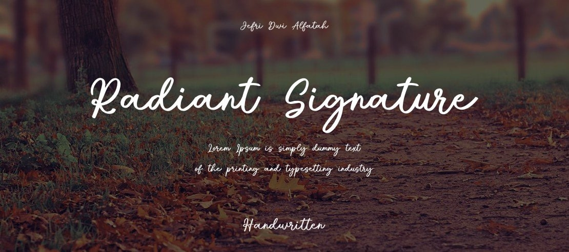 Radiant Signature Font