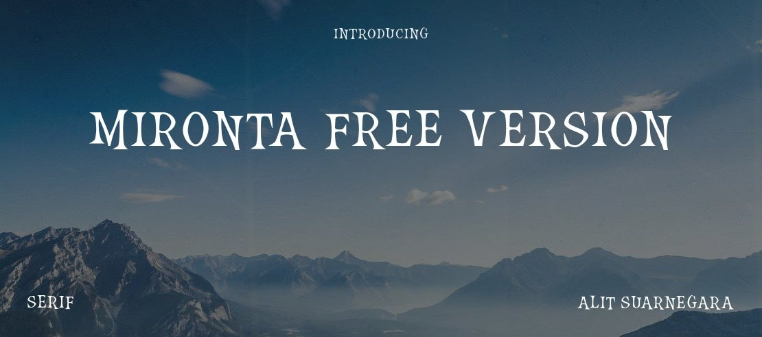 Mironta free version Font