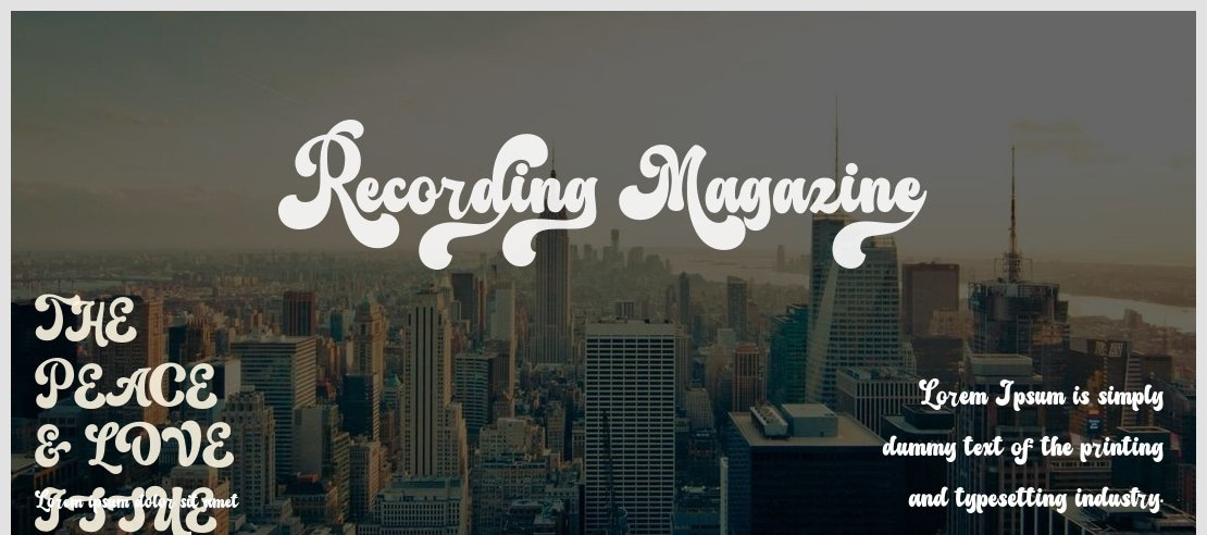 Recording Magazine Font