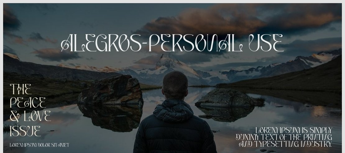 Alegros-Personal use Font