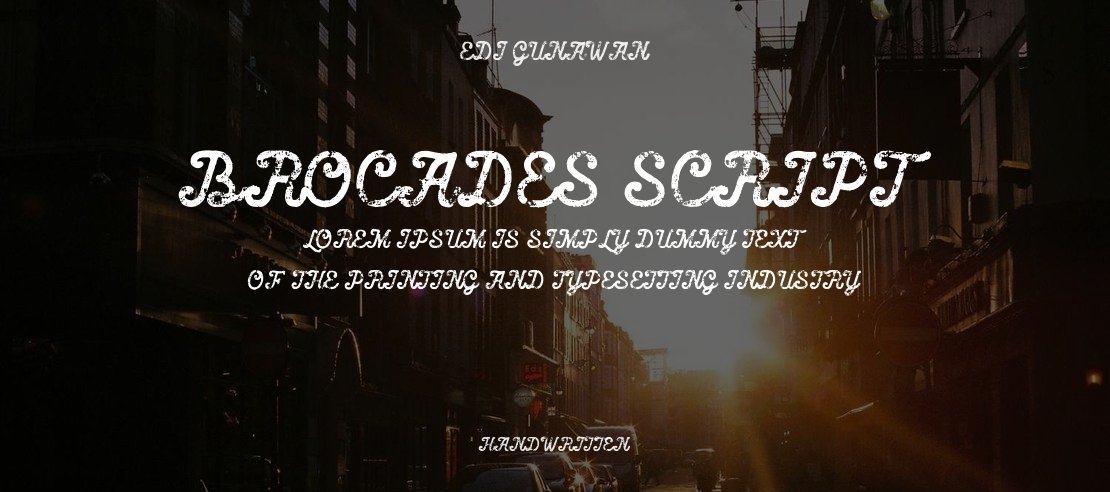 Brocades Script Font