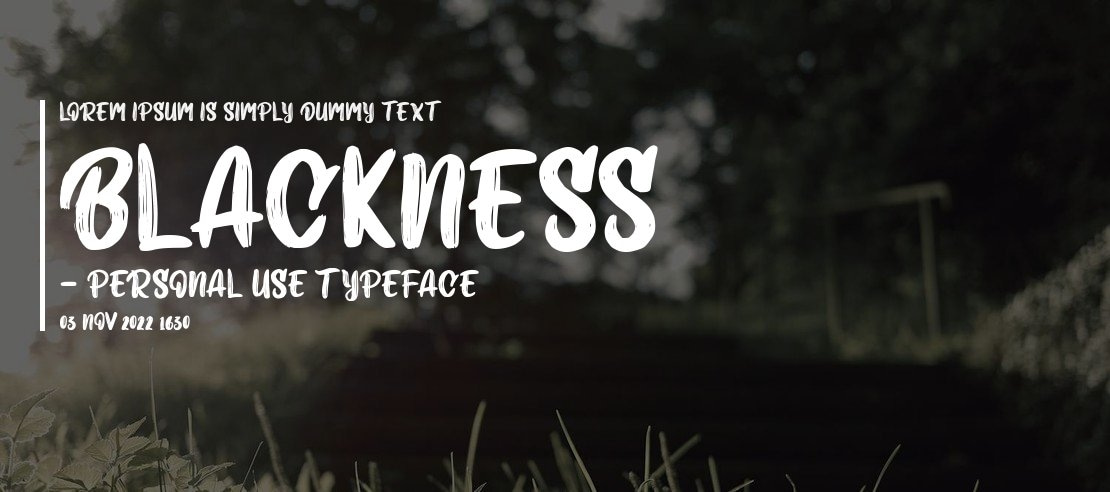 Blackness - Personal use Font