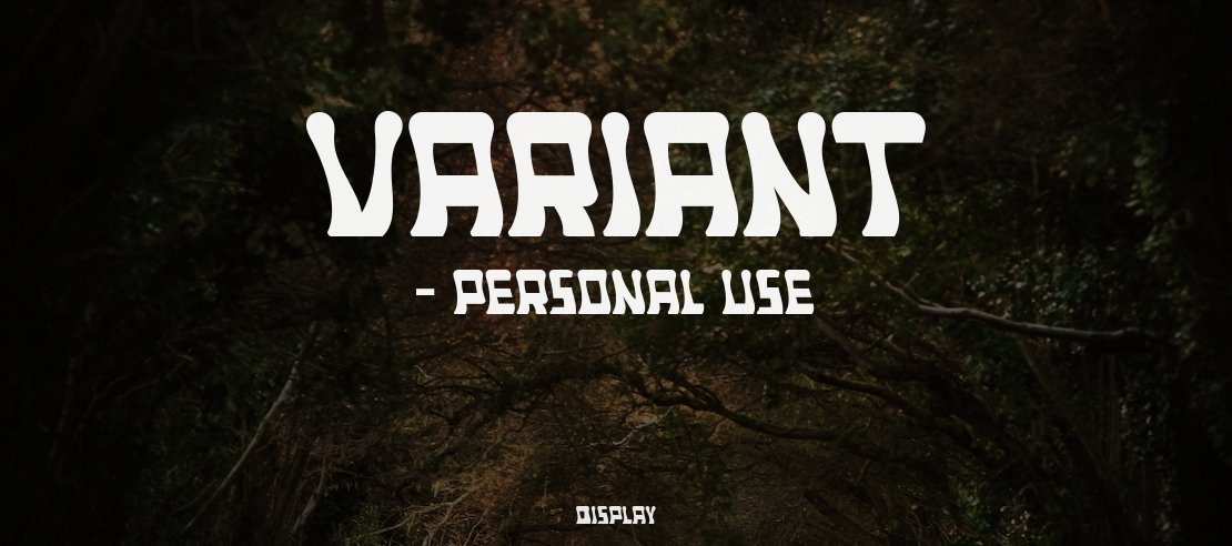 Variant - Personal use Font