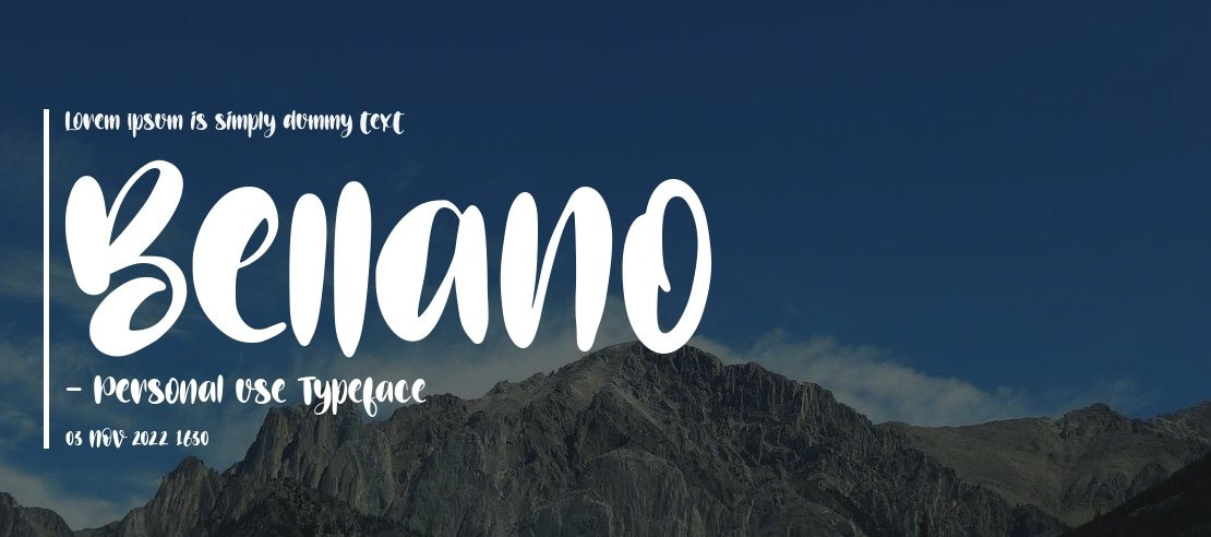 Bellano - Personal use Font