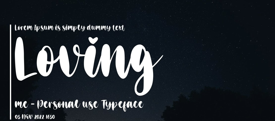 Loving me - Personal use Font