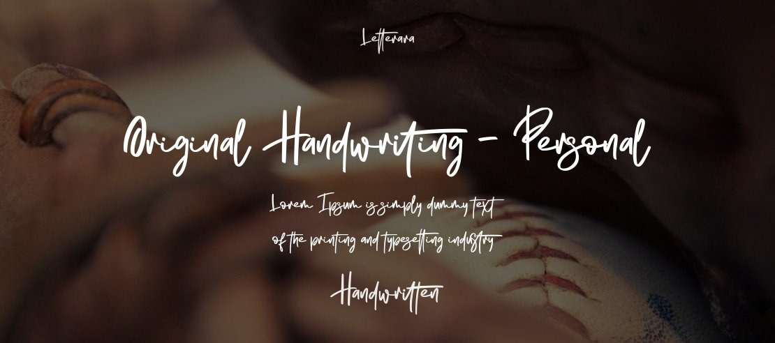 Original Handwriting - Personal Font