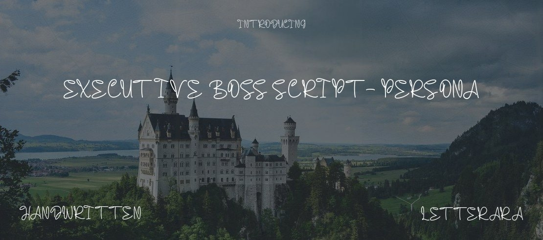 Executive Boss Script - Persona Font Family