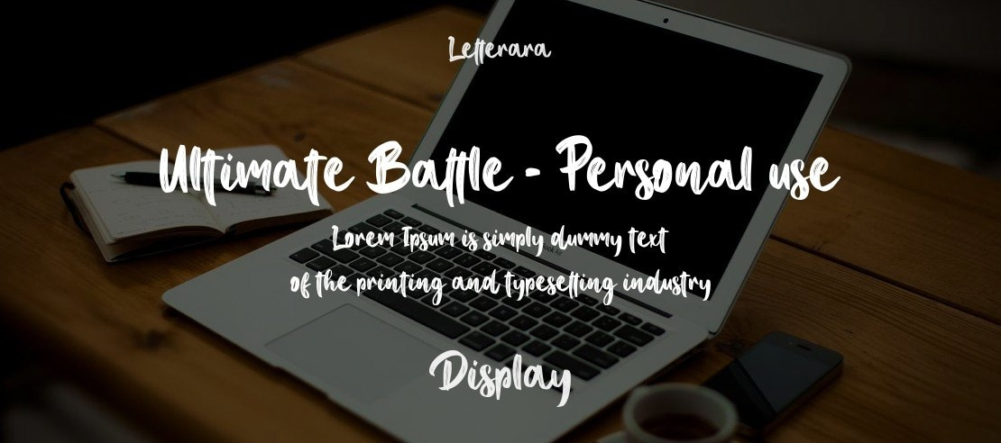 Ultimate Battle - Personal use Font