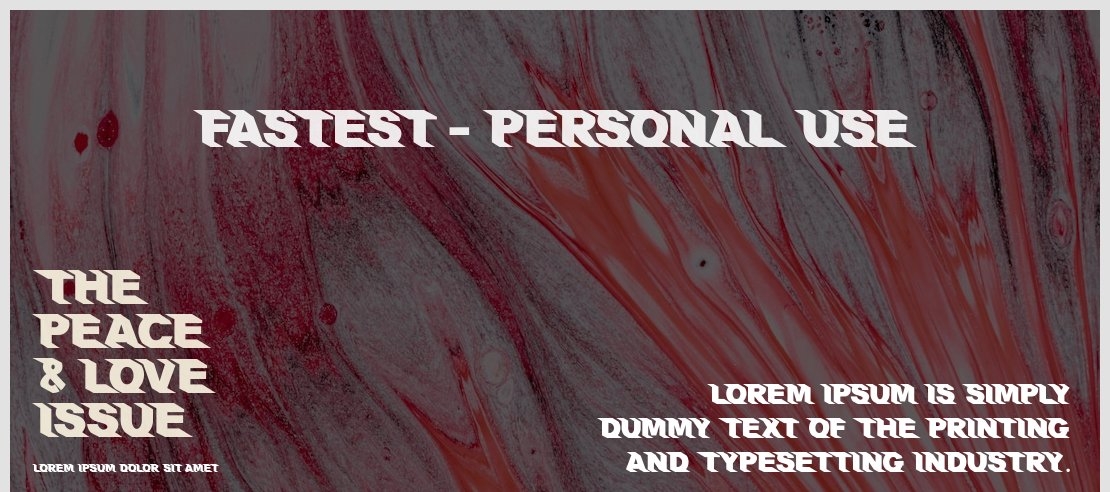 Fastest - Personal use Font