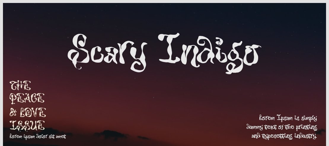 Scary Indigo Font