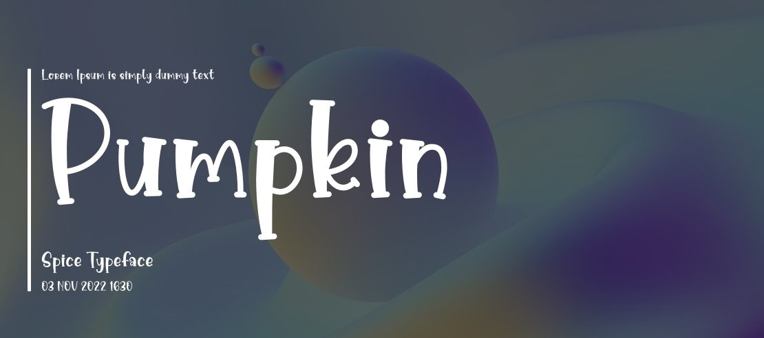 Pumpkin Spice Font