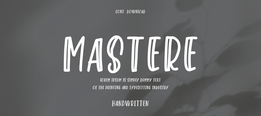 Mastere Font