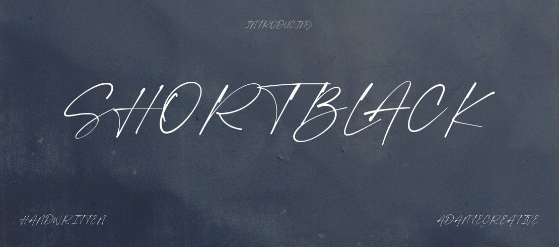 Shortblack Font