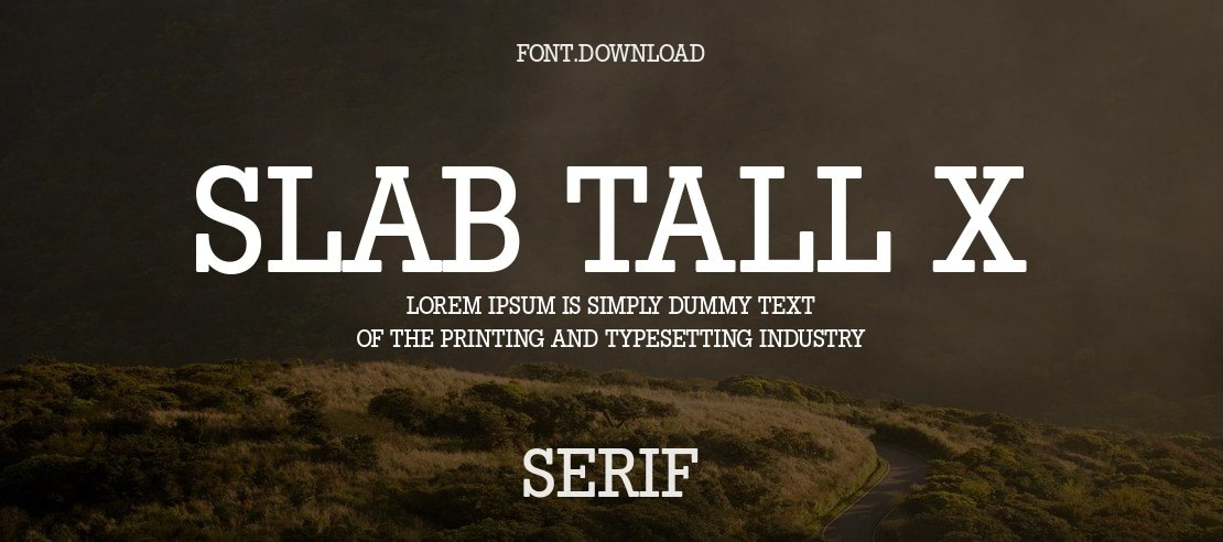 Slab Tall X Font Family