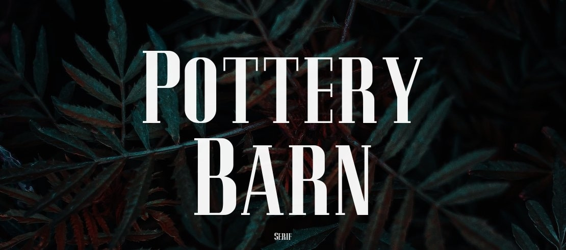 Pottery Barn Font