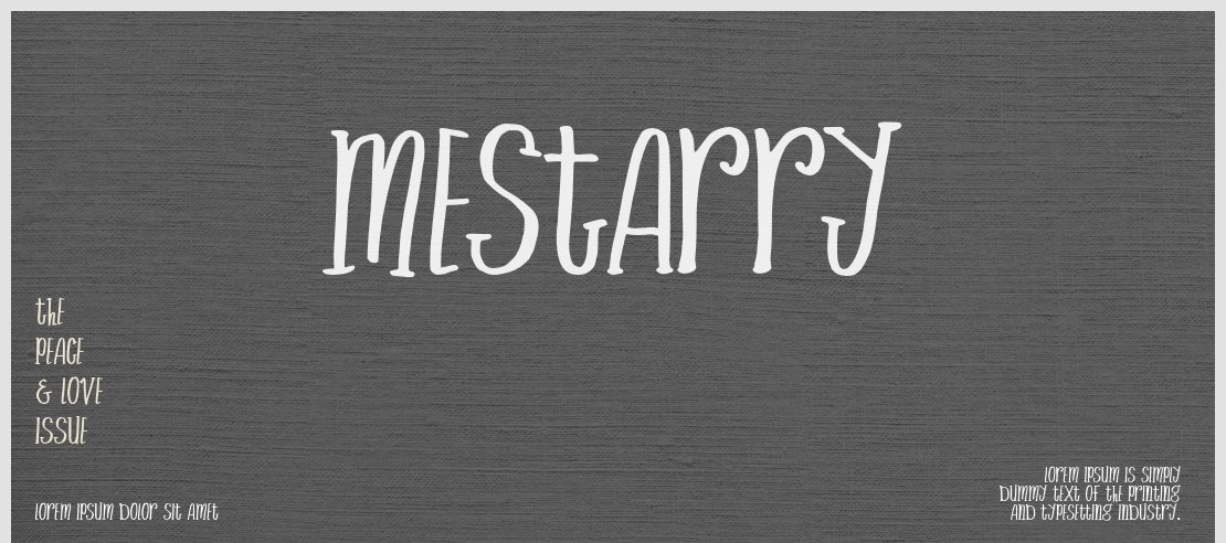 Mestarry Font