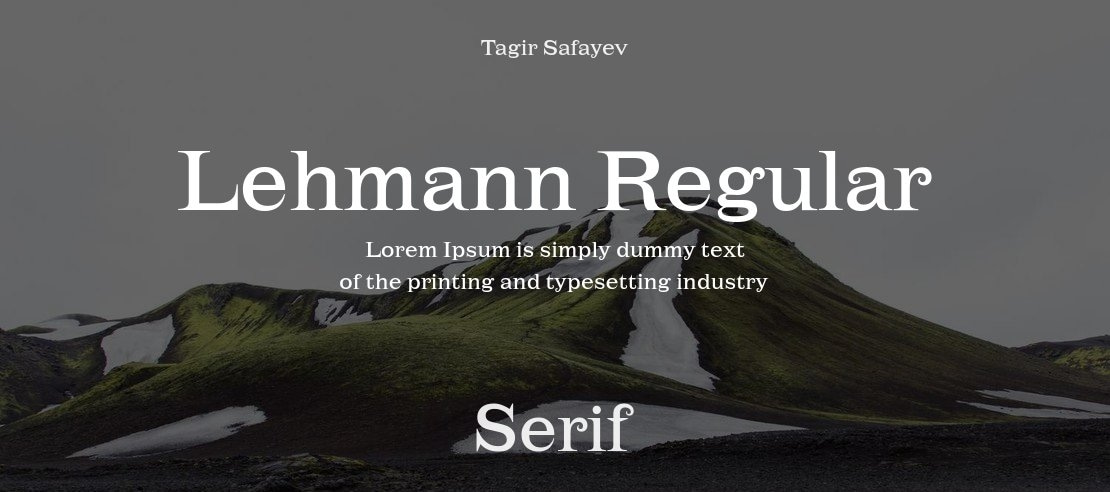 Lehmann Regular Font