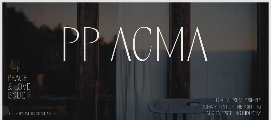 PP Acma Font Family