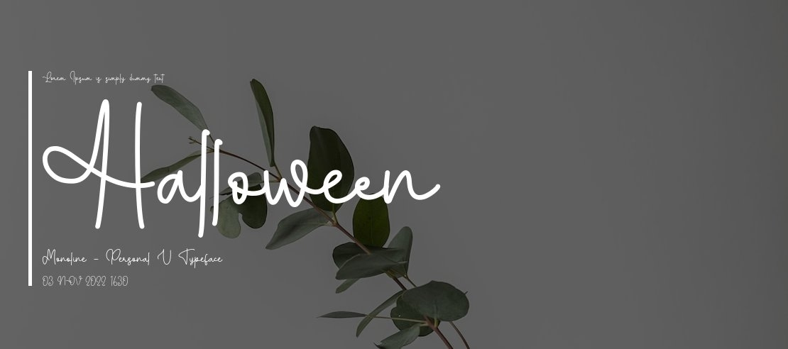 Halloween Monoline - Personal U Font