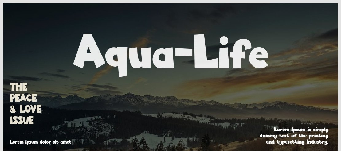 Aqua-Life Font
