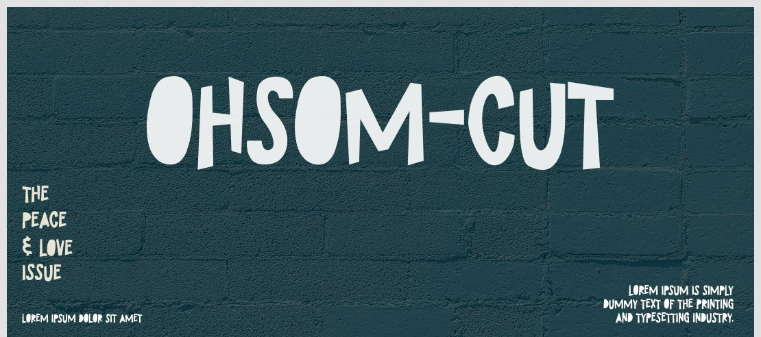 Ohsom-Cut Font