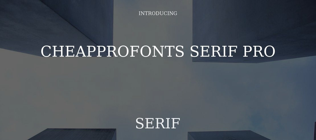 CheapProFonts Serif Pro Font Family