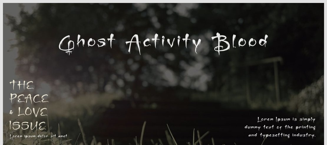 Ghost Activity Blood Font