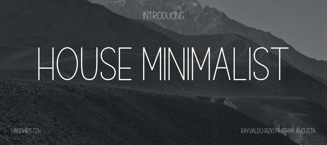 House Minimalist Font