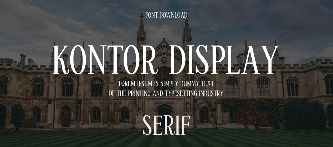 Kontor Display Font