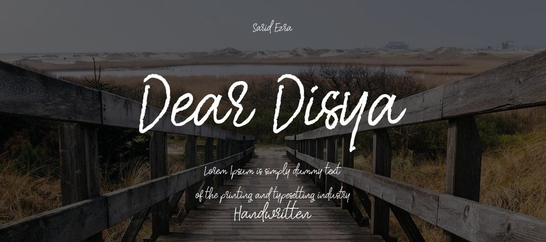 Dear Disya Font