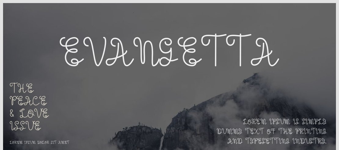 Evangetta Font Family