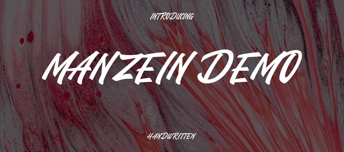 Manzein demo Font