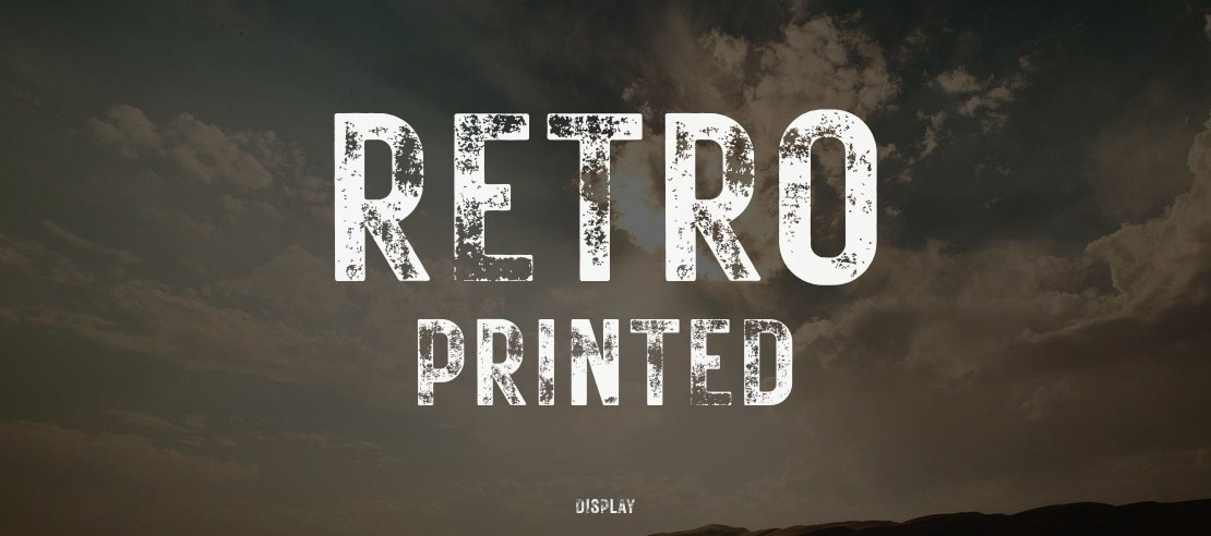 Retro Printed Font