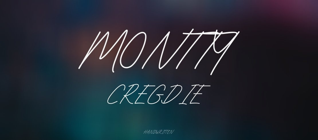 Montty Cregdie Font